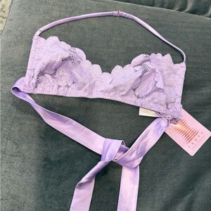 Savage X Fenty Light Purple Lace Bra